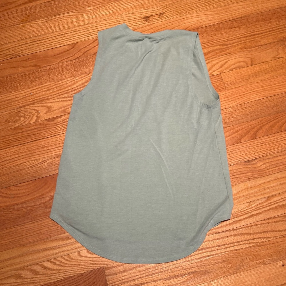 BURN Boot Camp Graphic Muscle Tank - Sage Green - Picture 2 of 2